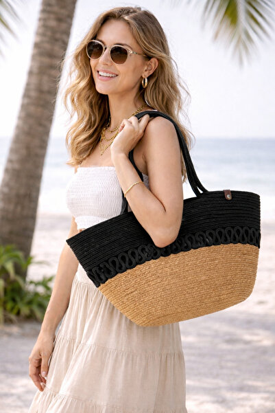 kikiriktekstil Τσάντα παραλίας - Μαύρο - Το στοιχείο δεν είναι διαθέσιμο