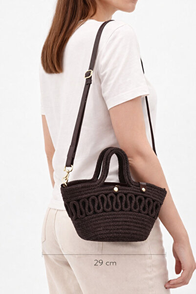 kikiriktekstil 10874 Γυναικεία ψάθινη τσάντα με δικό της σχεδιασμό σχέδιο