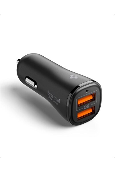 Spigen Essential EV302 USB-A 2-Port Car Charger 30W Black