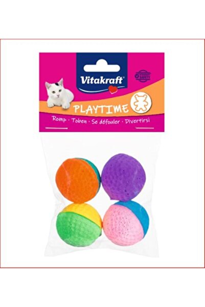 Vitakraft Cat Toys- 4pack soft balls