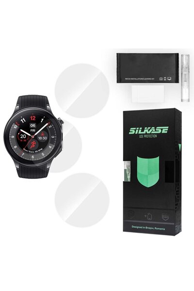 SILKASE Σετ 3 Φιλμ Σιλικόνης Πλήρους Κάλυψης Οθόνης για OnePlus Watch 2 (47mm...