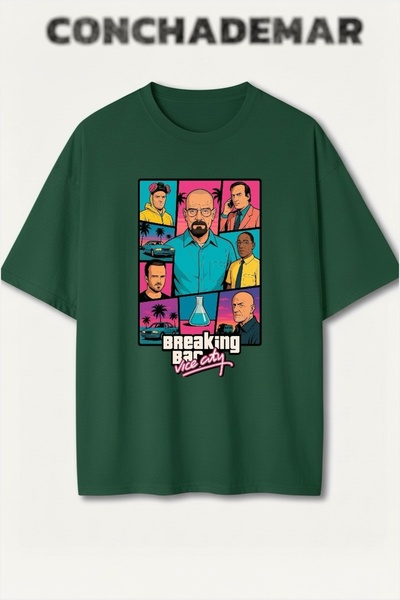 Vordevia Μπλουζάκι από βαμβάκι υψηλής ποιότητας με στάμπα Breaking Bad
