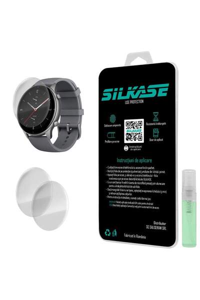 SILKASE Σετ 3 Φιλμ Σιλικόνης Πλήρους Κάλυψης Οθόνης Xiaomi Amazfit GTS 2e (43...