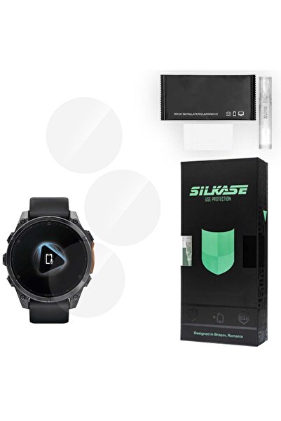 SILKASE Σετ 3 Προστατευτικά Φιλμ Σιλικόνης για Ολόκληρη Οθόνη Garmin Fenix 8 ...