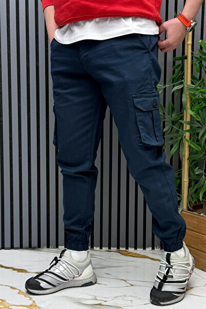 WAFRA Ανδρικό λινό παντελόνι Lycra Gabardine Cargo με τσέπες (6 ΤΣΕΠΕΣ)