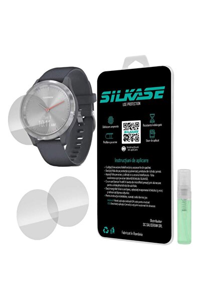 SILKASE Σετ 3 Φιλμ Σιλικόνης Πλήρους Κάλυψης Οθόνης Garmin Vivoactive 3S (44m...