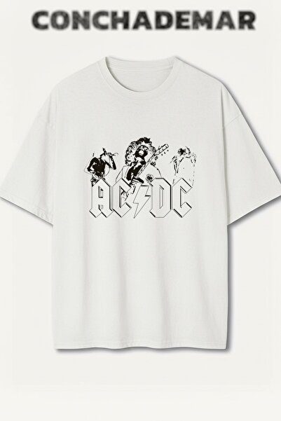 Vordevia ACDC Βαμβακερό μπλουζάκι με στάμπα Premium Oversize