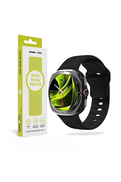 Mobile Origin Curea Εύκολο Λουράκι Σιλικόνης για Galaxy Watch Ultra 47mm, Μαύρο