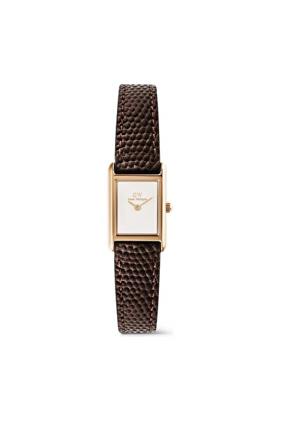 Daniel Wellington Bound Mini Dark Brown Lizard White Rose G DW00600908 Kol Saati