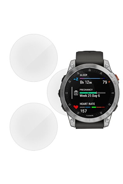 SILKASE Σετ 3 Φιλμ Σιλικόνης Garmin Fenix 7S (42mm - 1.2 ίντσες), Lucios