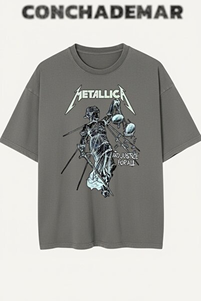 Vordevia Μέταλλικα με τύπωμα Πρέμιουμ oversized Βαμβάκι lu T-shirt