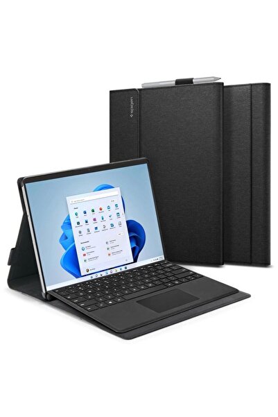 Spigen Θήκη Stand Folio συμβατή με Microsoft Surface Pro 8 Μαύρο