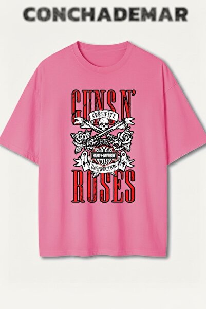 Vordevia Guns N' Roses με τύπωμα Premium oversized Βαμβάκι lu T-shirt