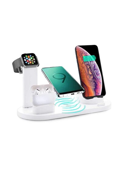 dongte Βάση φόρτισης 4 σε 1, Kephe, ασύρματη φόρτιση, 6 υποδοχές, γενικής χρή...