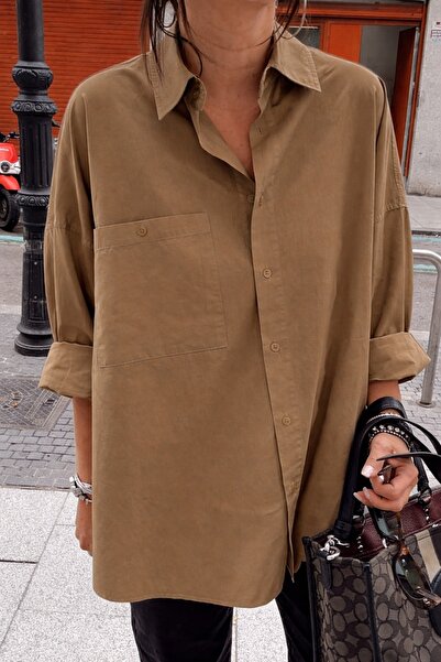 Lavanta Tekstil Μεγάλο πουκάμισο μονής τσέπης