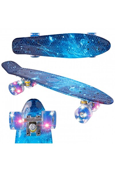 MalPlay Skateboard cu LED-uri pentru copii Malplay, dimensiune 56 x 15 cm, Gl...