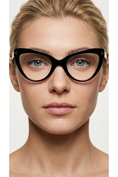 SANCHES Women's Blue Cut Computer Glasses Black Bone Frame Blue Block Glass 5...