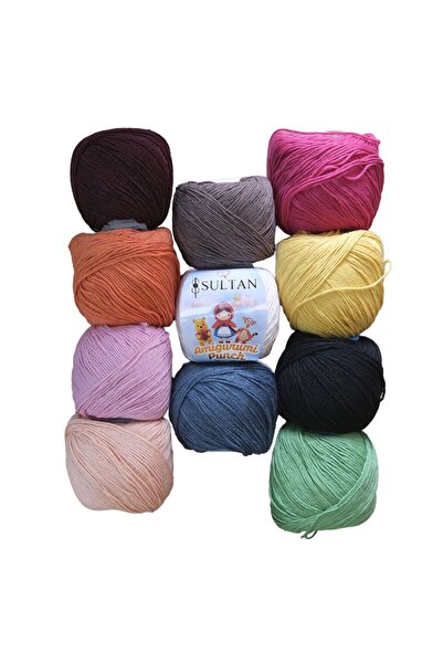 Sultan AMIGURUMİ PUNCH COTTON ÖRGÜ İPİ KARIŞIK PAKET