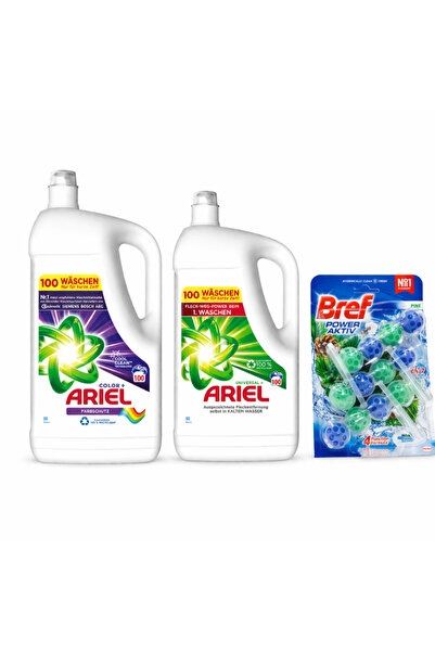 Bref Power Aktiv Pine + 2x Απορρυπαντικό (για Χρωματιστά + Γενικής Χρήσης) 10...