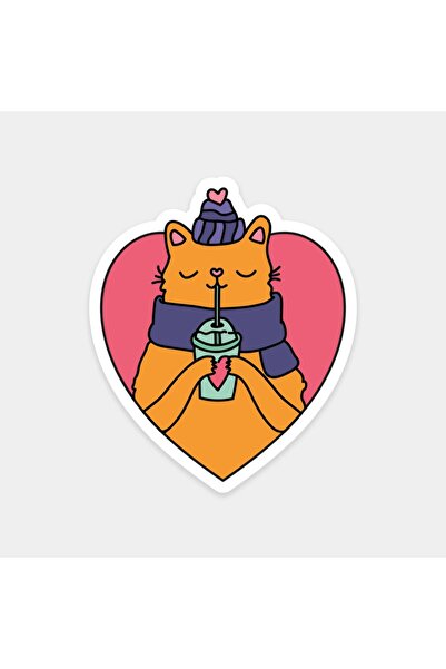 The Sticker Story. ملصق قطة بالقهوة