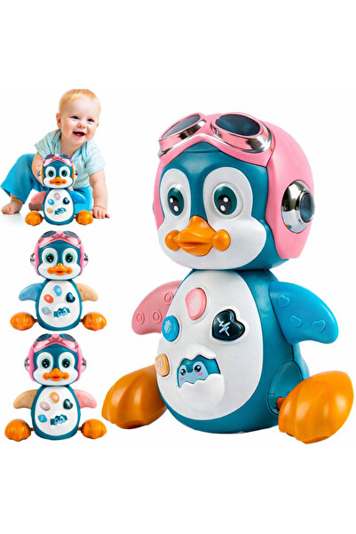 MalPlay Jucarie interactiva pentru copii Pinguinul dansator cu casca, dimensi...