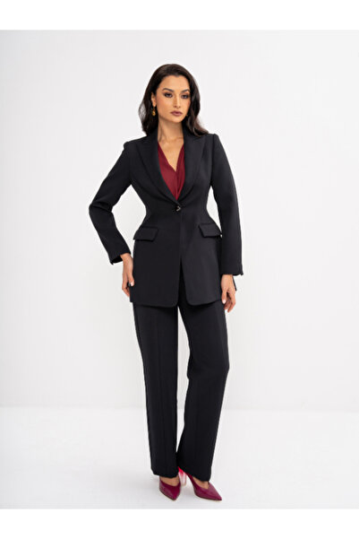 Amira Alfaris Women's Black Formal Suit