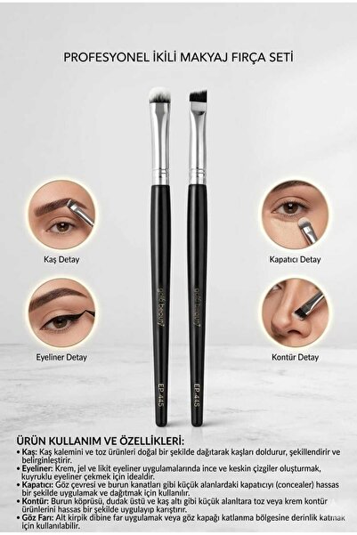 Profesyonel Premium İkili Makyaj Fırça Seti