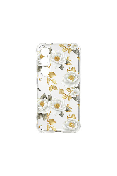 bestcase Αντικραδασμική Θήκη για Samsung Galaxy S23, Φλοράλ - Αισθητική Χρυσή...