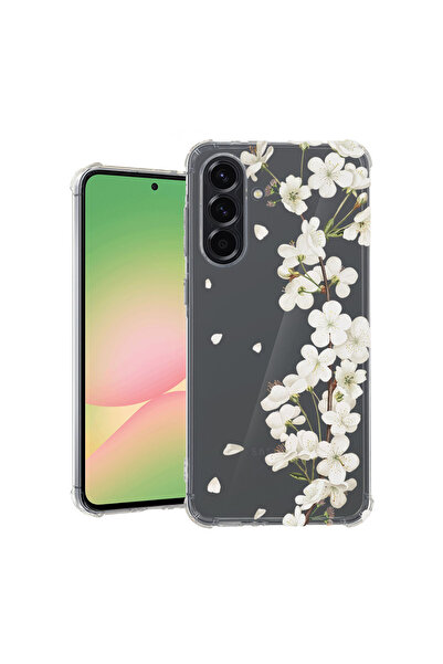 bestcase Αντικραδασμική Θήκη για Samsung Galaxy A55, Φλοράλ - Αισθητικό Λευκό...
