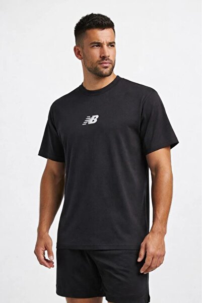 New Balance Lifestyle MNT1642-ANT Ανδρικό T-Shirt Ανθρακί Βασικό Μοντέλο