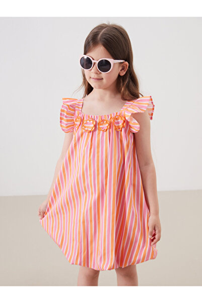 LC Waikiki Rochie de poplin pentru fete cu guler rotund