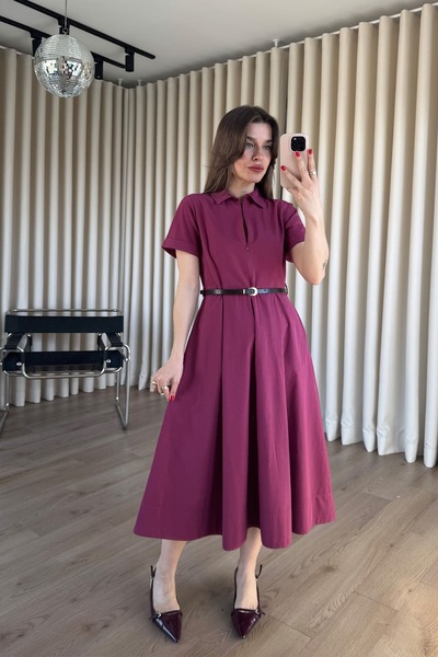 Sue Store Φόρεμα μίντι με φερμουάρ και τσιμπίδες σε χρώμα Cherry Rotten