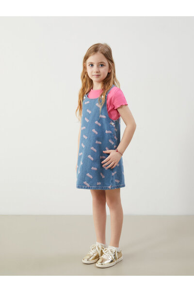 LC Waikiki Rochie de blugi pentru fete cu imprimeu Barbie