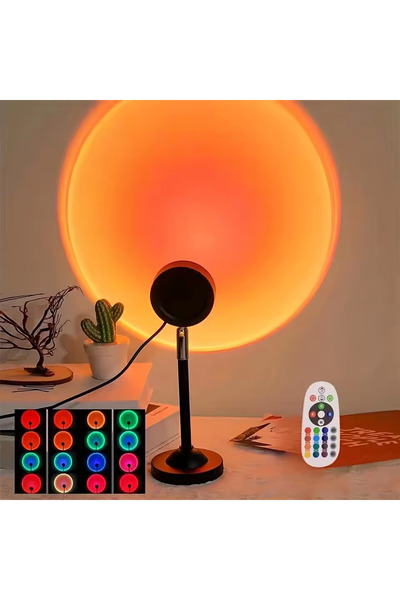 Choice1 ضوء غروب الشمس RGB بقوة 0-5 واط مع 16 لونًا وجهاز تحكم عن بعد، إضاءة ...