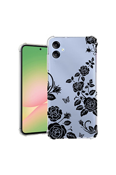 bestcase Husă antișoc pentru Samsung Galaxy A07, Floral - Trandafir Negru, 20...