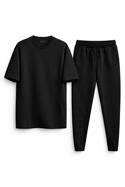 ARMY STORE Ανδρικό Υπερμεγέθες Αθλητικό Σετ Λευκό/Μαύρο – Casual Μπλουζάκι κα...