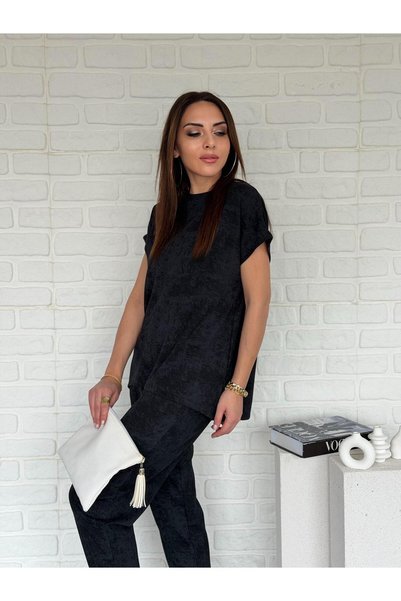 Goncalya Washable Modal Suit Black