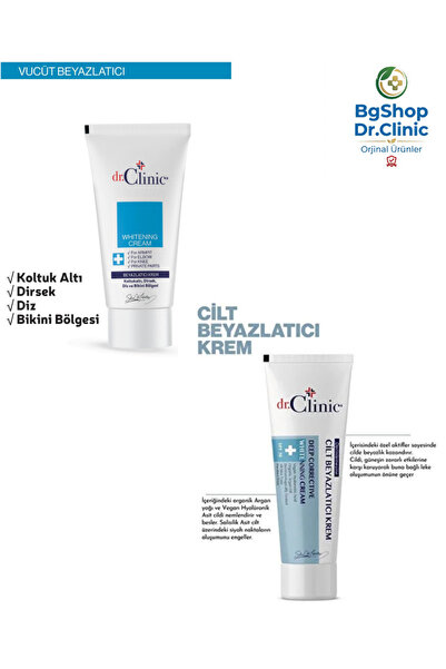 Dr. Clinic Cilt Beyazlatıcı ve Vücut Beyazlatıcı 2 li Fırsat Seti
