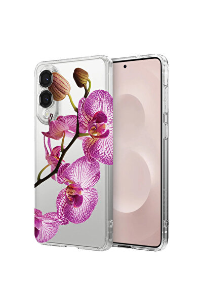 bestcase Αντικραδασμική Θήκη για Samsung Galaxy S25 Edge, Φλοράλ - Ροζ Ορχιδέ...