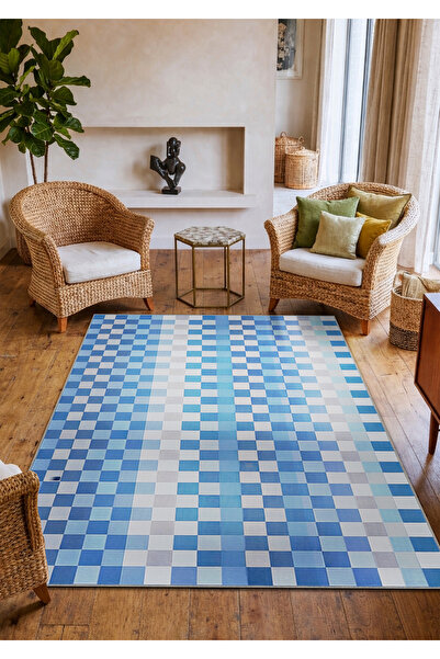 Rugs Modern Halı SDT Dama Temalı Tarz Dokuma Taban Modern Dekoratif Halı sdt509