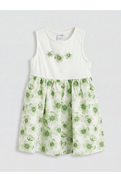 LC Waikiki Rochie de fete cu imprimeu floral și guler rotund