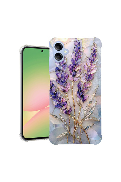 bestcase Αντικραδασμική Θήκη για Samsung Galaxy A06 4G, Φλοράλ - Χρυσή Ορτανσ...