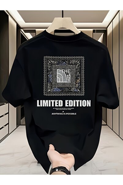 yiou trendy clothing تي شيرت فضفاض مصنوع من القطن بنسبة 100% - تصميم يتميز بع...