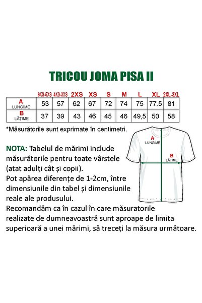 Joma Tricou fotbal PISA II JOMA, ALBASTRU, XL TRF29