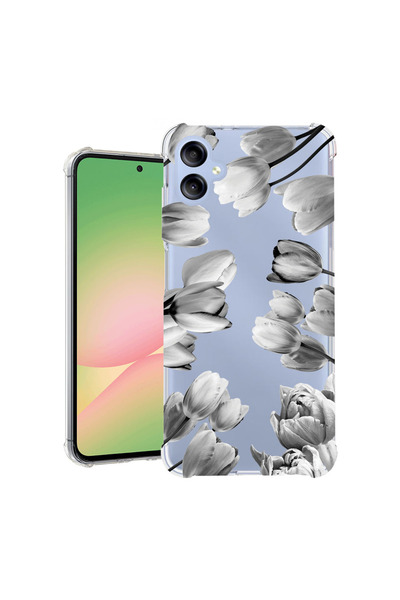 bestcase Husă antișoc pentru Samsung Galaxy A07, Floral - Lalea Neagră, 20520...