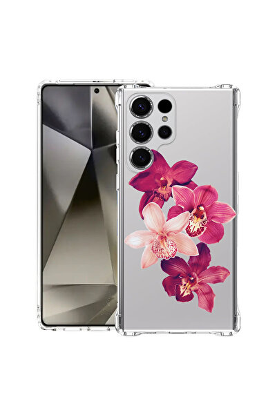 bestcase Αντικραδασμική Θήκη για Samsung Galaxy S25 Ultra, Φλοράλ - Κόκκινη Ο...