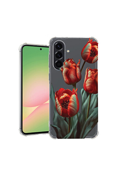 bestcase Αντικραδασμική Θήκη για Samsung Galaxy A35, Φλοράλ - Κόκκινη Τουλίπα...