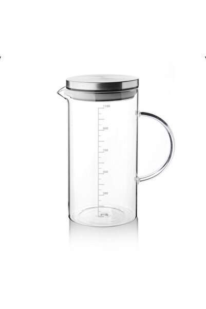 Kadim Vizyon Metal Kapaklı Cam Ölçülü Sürahi 1000 ml