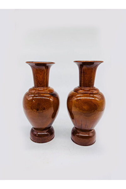 M.A Traders Wooden Guldasta Vase Handmade Wood Polish Fancy Plain Design – De...