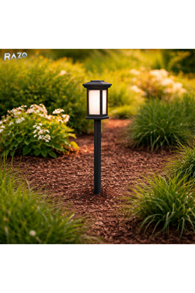 Razo Lampa solara gradina, Incarcare automata, LED, Lumina calda, Iluminat ex...